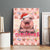 Moodeng Christmas Canvas Wall Art Cute Hippo Holiday with Pastel Floral Festive Vibes - Wonder Print Shop