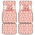Moodeng Christmas Car Mats Cute Hippo Holiday with Pastel Floral Festive Vibes - Wonder Print Shop