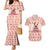 Moodeng Christmas Couples Matching Mermaid Dress and Hawaiian Shirt Cute Hippo Holiday with Pastel Floral Festive Vibes - Wonder Print Shop
