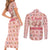 Moodeng Christmas Couples Matching Short Sleeve Bodycon Dress and Long Sleeve Button Shirt Cute Hippo Holiday with Pastel Floral Festive Vibes - Wonder Print Shop