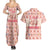Moodeng Christmas Couples Matching Summer Maxi Dress and Hawaiian Shirt Cute Hippo Holiday with Pastel Floral Festive Vibes - Wonder Print Shop