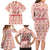 Moodeng Christmas Family Matching Long Sleeve Bodycon Dress and Hawaiian Shirt Cute Hippo Holiday with Pastel Floral Festive Vibes - Wonder Print Shop