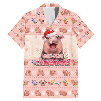 Moodeng Christmas Family Matching Mermaid Dress and Hawaiian Shirt Cute Hippo Holiday with Pastel Floral Festive Vibes - Wonder Print Shop