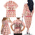 Moodeng Christmas Family Matching Off The Shoulder Long Sleeve Dress and Hawaiian Shirt Cute Hippo Holiday with Pastel Floral Festive Vibes - Wonder Print Shop