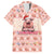 Moodeng Christmas Family Matching Off The Shoulder Long Sleeve Dress and Hawaiian Shirt Cute Hippo Holiday with Pastel Floral Festive Vibes - Wonder Print Shop