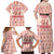 Moodeng Christmas Family Matching Off Shoulder Maxi Dress and Hawaiian Shirt Cute Hippo Holiday with Pastel Floral Festive Vibes - Wonder Print Shop