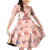 Moodeng Christmas Family Matching Off Shoulder Short Dress and Hawaiian Shirt Cute Hippo Holiday with Pastel Floral Festive Vibes - Wonder Print Shop