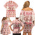Moodeng Christmas Family Matching Off Shoulder Short Dress and Hawaiian Shirt Cute Hippo Holiday with Pastel Floral Festive Vibes - Wonder Print Shop