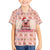 Moodeng Christmas Family Matching Off Shoulder Short Dress and Hawaiian Shirt Cute Hippo Holiday with Pastel Floral Festive Vibes - Wonder Print Shop