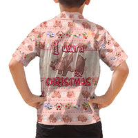 Moodeng Christmas Family Matching Short Sleeve Bodycon Dress and Hawaiian Shirt Cute Hippo Holiday with Pastel Floral Festive Vibes - Wonder Print Shop