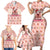 Moodeng Christmas Family Matching Short Sleeve Bodycon Dress and Hawaiian Shirt Cute Hippo Holiday with Pastel Floral Festive Vibes - Wonder Print Shop