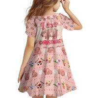 Moodeng Christmas Family Matching Summer Maxi Dress and Hawaiian Shirt Cute Hippo Holiday with Pastel Floral Festive Vibes - Wonder Print Shop