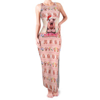 Moodeng Christmas Family Matching Tank Maxi Dress and Hawaiian Shirt Cute Hippo Holiday with Pastel Floral Festive Vibes - Wonder Print Shop