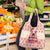 Moodeng Christmas Grocery Bag Cute Hippo Holiday with Pastel Floral Festive Vibes - Wonder Print Shop