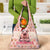 Moodeng Christmas Grocery Bag Cute Hippo Holiday with Pastel Floral Festive Vibes - Wonder Print Shop