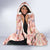 Moodeng Christmas Hooded Blanket Cute Hippo Holiday with Pastel Floral Festive Vibes - Wonder Print Shop