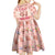 Moodeng Christmas Kid Short Sleeve Dress Cute Hippo Holiday with Pastel Floral Festive Vibes - Wonder Print Shop
