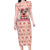 Moodeng Christmas Long Sleeve Bodycon Dress Cute Hippo Holiday with Pastel Floral Festive Vibes - Wonder Print Shop