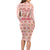 Moodeng Christmas Long Sleeve Bodycon Dress Cute Hippo Holiday with Pastel Floral Festive Vibes - Wonder Print Shop