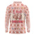 Moodeng Christmas Long Sleeve Polo Shirt Cute Hippo Holiday with Pastel Floral Festive Vibes - Wonder Print Shop