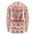 Moodeng Christmas Long Sleeve Shirt Cute Hippo Holiday with Pastel Floral Festive Vibes - Wonder Print Shop