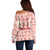 Moodeng Christmas Off Shoulder Sweater Cute Hippo Holiday with Pastel Floral Festive Vibes - Wonder Print Shop