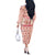 Moodeng Christmas Off The Shoulder Long Sleeve Dress Cute Hippo Holiday with Pastel Floral Festive Vibes - Wonder Print Shop