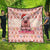 Moodeng Christmas Quilt Cute Hippo Holiday with Pastel Floral Festive Vibes - Wonder Print Shop