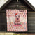 Moodeng Christmas Quilt Cute Hippo Holiday with Pastel Floral Festive Vibes - Wonder Print Shop
