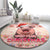 Moodeng Christmas Round Carpet Cute Hippo Holiday with Pastel Floral Festive Vibes - Wonder Print Shop