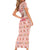 Moodeng Christmas Short Sleeve Bodycon Dress Cute Hippo Holiday with Pastel Floral Festive Vibes - Wonder Print Shop