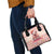 Moodeng Christmas Shoulder Handbag Cute Hippo Holiday with Pastel Floral Festive Vibes - Wonder Print Shop