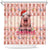 Moodeng Christmas Shower Curtain Cute Hippo Holiday with Pastel Floral Festive Vibes - Wonder Print Shop