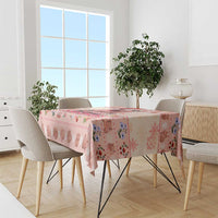 Moodeng Christmas Tablecloth Cute Hippo Holiday with Pastel Floral Festive Vibes - Wonder Print Shop