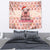 Moodeng Christmas Tapestry Cute Hippo Holiday with Pastel Floral Festive Vibes - Wonder Print Shop