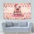 Moodeng Christmas Tapestry Cute Hippo Holiday with Pastel Floral Festive Vibes - Wonder Print Shop