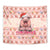 Moodeng Christmas Tapestry Cute Hippo Holiday with Pastel Floral Festive Vibes - Wonder Print Shop