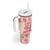 Moodeng Christmas Tumbler With Handle Cute Hippo Holiday with Pastel Floral Festive Vibes - Wonder Print Shop
