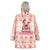 Moodeng Christmas Wearable Blanket Hoodie Cute Hippo Holiday with Pastel Floral Festive Vibes - Wonder Print Shop