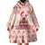 Moodeng Christmas Wearable Blanket Hoodie Cute Hippo Holiday with Pastel Floral Festive Vibes - Wonder Print Shop