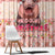 Moodeng Christmas Window Curtain Cute Hippo Holiday with Pastel Floral Festive Vibes - Wonder Print Shop