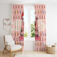 Moodeng Christmas Window Curtain Cute Hippo Holiday with Pastel Floral Festive Vibes - Wonder Print Shop