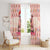 Moodeng Christmas Window Curtain Cute Hippo Holiday with Pastel Floral Festive Vibes - Wonder Print Shop