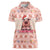 Moodeng Christmas Women Polo Shirt Cute Hippo Holiday with Pastel Floral Festive Vibes - Wonder Print Shop