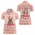 Moodeng Christmas Women Polo Shirt Cute Hippo Holiday with Pastel Floral Festive Vibes - Wonder Print Shop