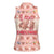 Moodeng Christmas Women Sleeveless Polo Shirt Cute Hippo Holiday with Pastel Floral Festive Vibes - Wonder Print Shop