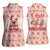 Moodeng Christmas Women Sleeveless Polo Shirt Cute Hippo Holiday with Pastel Floral Festive Vibes - Wonder Print Shop