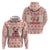 Moodeng Christmas Zip Hoodie Cute Hippo Holiday with Pastel Floral Festive Vibes - Wonder Print Shop