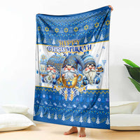 Happy Chrismukkah Blanket Gnome Funny Hanukkah Christmas Mashup - Wonder Print Shop