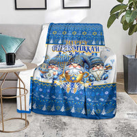 Happy Chrismukkah Blanket Gnome Funny Hanukkah Christmas Mashup - Wonder Print Shop